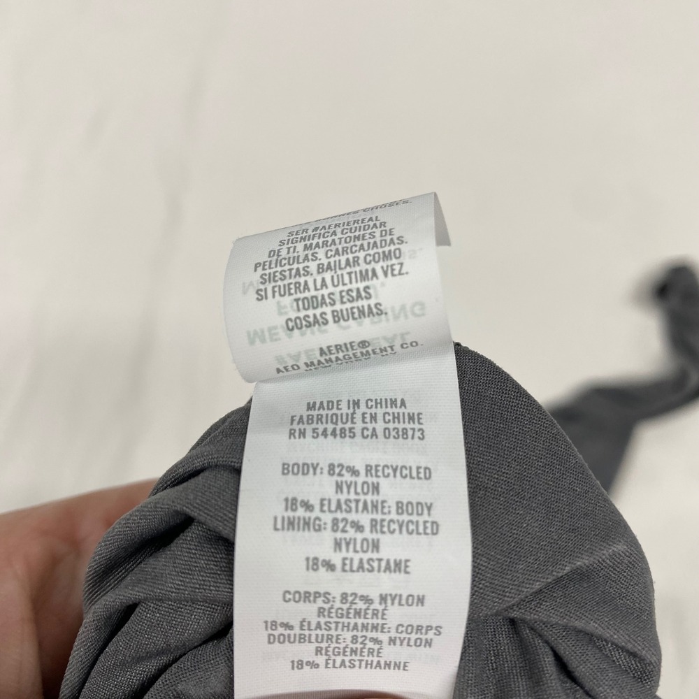 Smoothez by Aerie Real Good Gray Mock Neck Long Sleeve Bodysuit Small S/P basics - Picture 5 of 7
